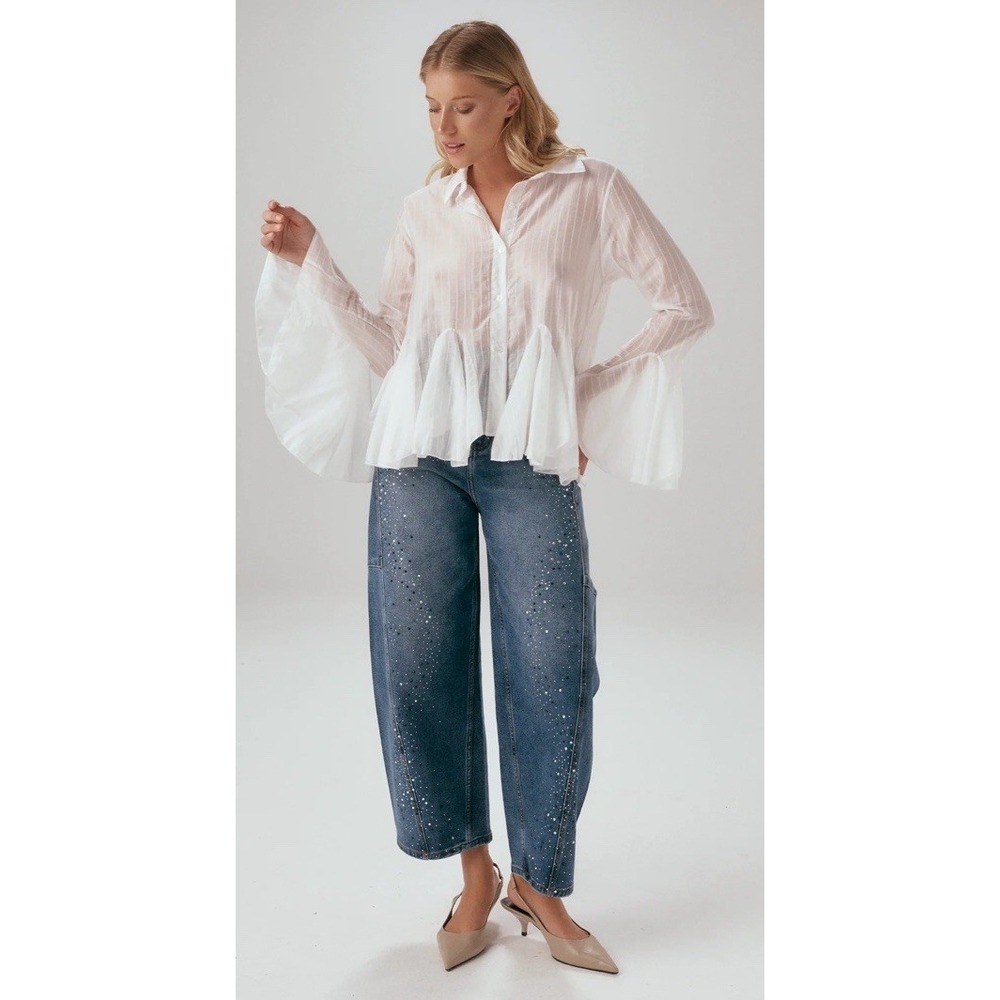 The Bea Blouse Ojo De Leon Size Small(7-b72)